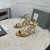 Metalowy Łańcuch Tom Ford z Wężowej Skóry z Wytłoczonym 10,5 cm, Sandały Angelina Ze Złota