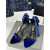 Sandały Tom Ford Z Wydrążonym Paskiem Z Jedwabnej Satyny o Długości 10 cm Kolor Niebieski