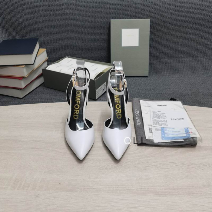 Tom Ford Piele Lacăt A Subliniat Toe Pompe În Alb