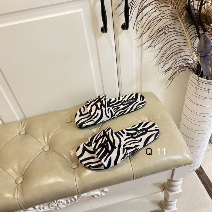 Tom Ford Impodobita De Zebra Print Glisați În Alb/Negru