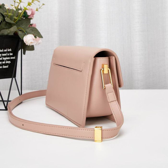 Tom Ford Piele Și Aur Catarama Logo-Ul Mini Geanta De Umar In Roz 
