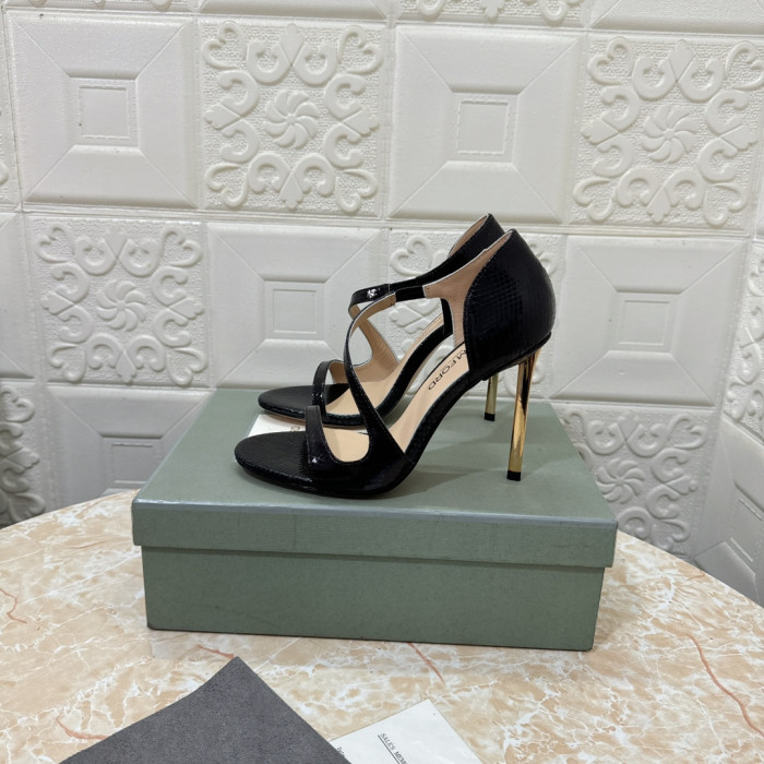 Tom Ford 10.5 cm din piele de Sarpe cu Toc Sandale cu Negru