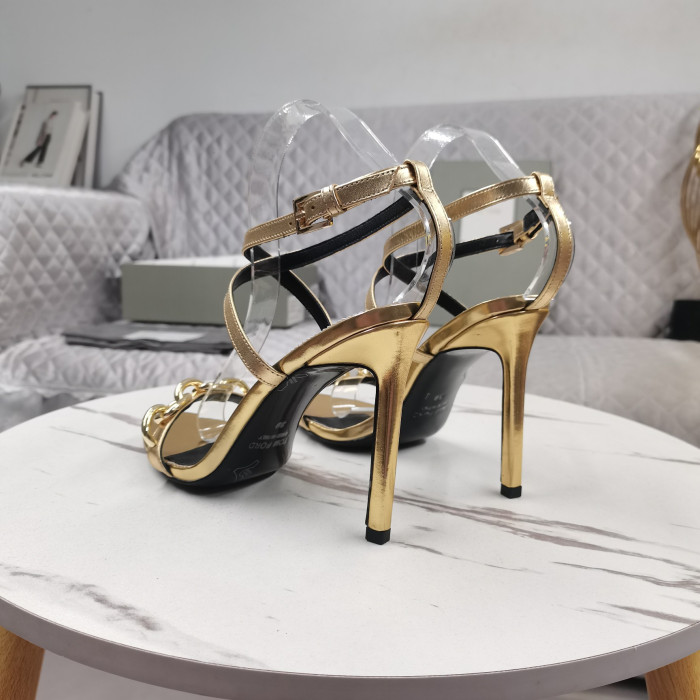 Tom Ford 10.5 cm din Piele Lanț de Aur Sandale Din Aur