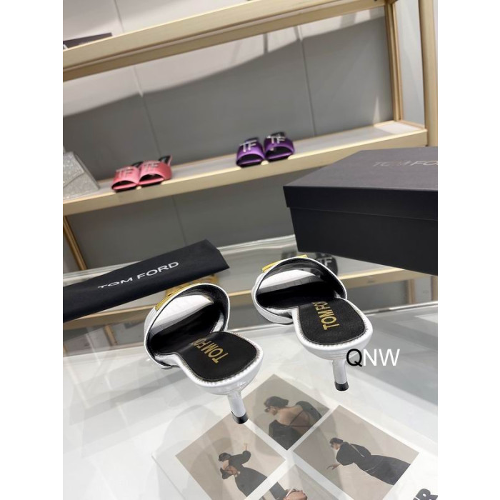 Tom Ford 4.5 cm Crocodil TF Logo-ul Glisați În Alb