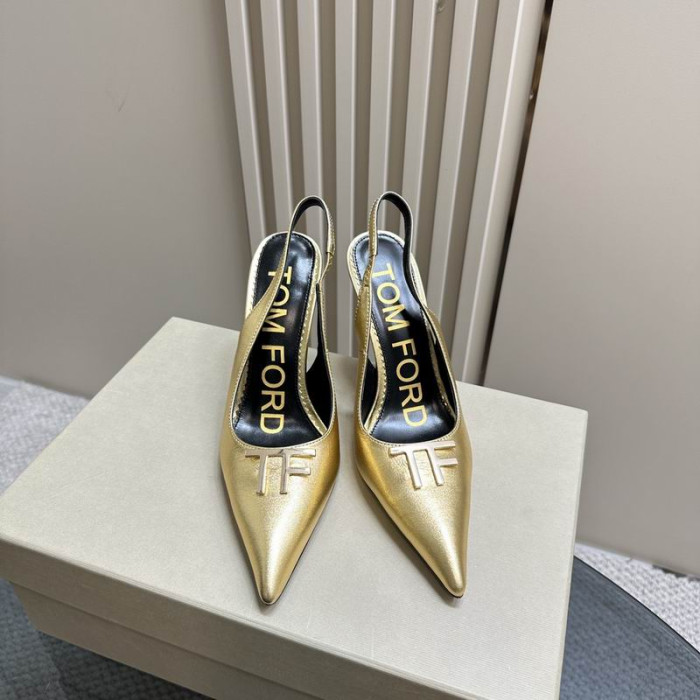Tom Ford 10cm Piele Angelina Slingback În Galben