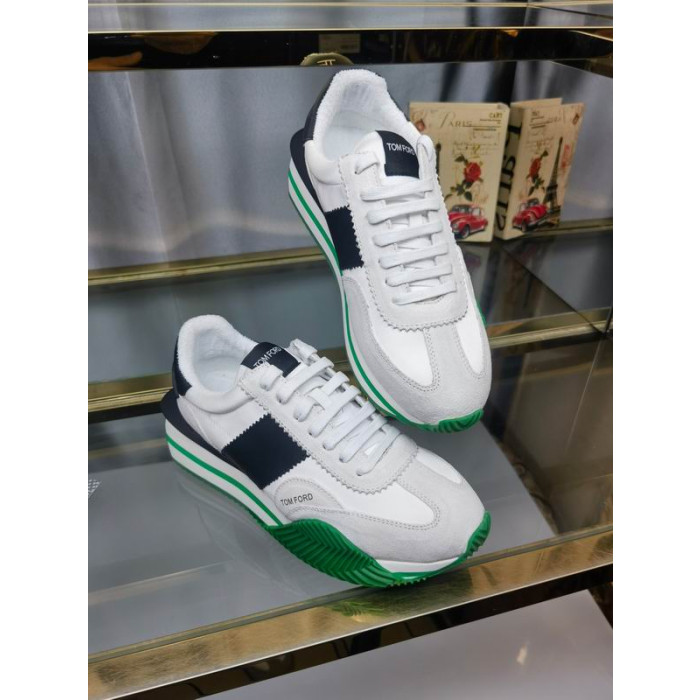 Tom Ford Piele De Căprioară Material Tehnic James Sneaker In Alb 012