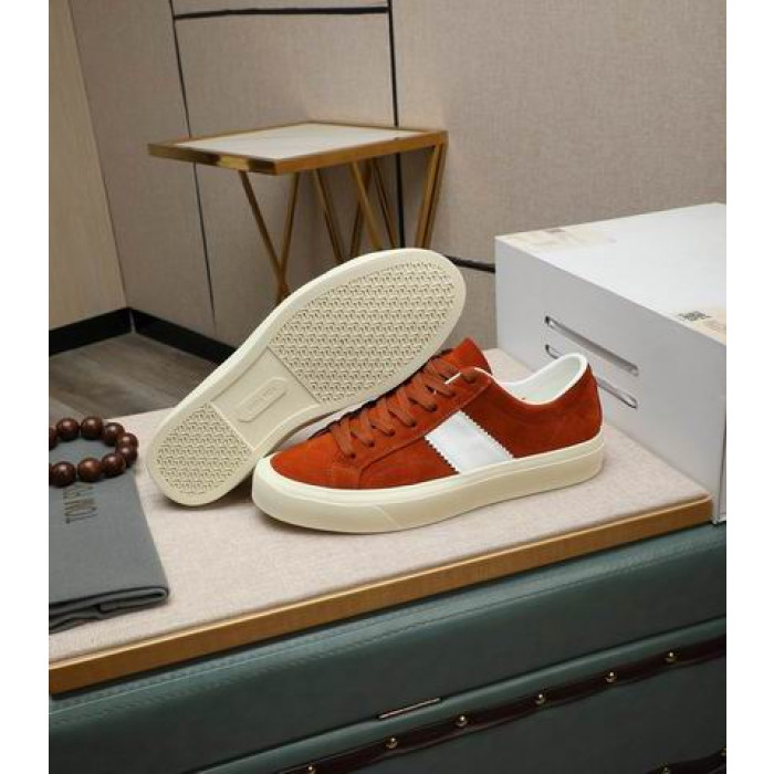 Tom Ford Piele De Căprioară Cambridge Adidași În Orange 004