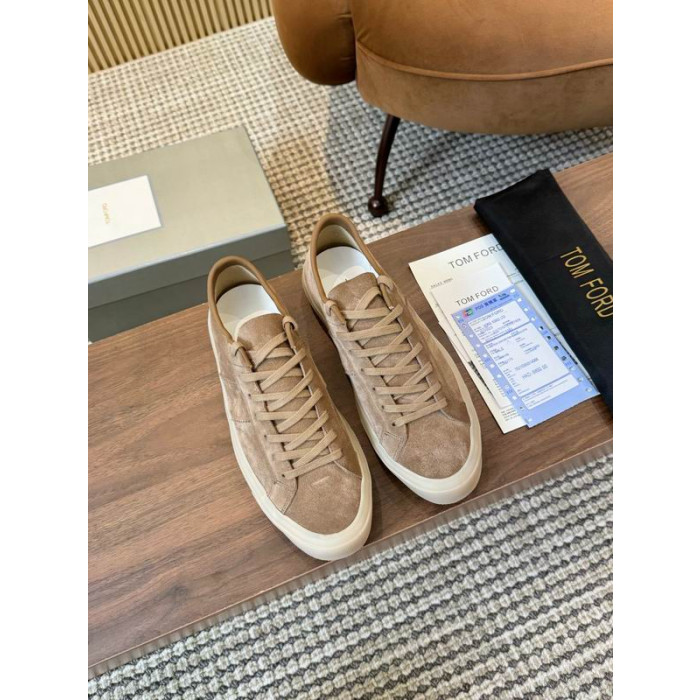 Tom Ford Piele De Căprioară Cambridge Adidași În Cămilă 018