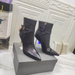Tom Ford 10.5 cm din Piele, Lacăt Glezna Cizme În Negru