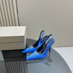 Tom Ford 10cm Piele Angelina Slingback În Albastru Strălucitor