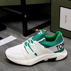 Tom Ford Nailon Ochiurilor De Plasă Dantela-Up Low-Top Adidași În Alb/Verde