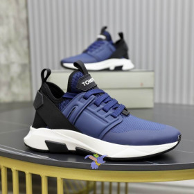 Tom Ford Nailon Ochiurilor De Plasă Jago Low-Top Sneaker In Blue14