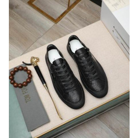 Tom Ford Sarpe Cambridge Dantela-Up Low Sneaker In Negru