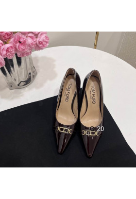 Tom Ford 10cm Piele de Brevet Whitney pompe În Maro Inchis