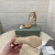 Tom Ford 10.5 cm Lanț T-Curea de Crocodil Relief Sandale Nud