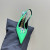 Tom Ford 10cm Piele Angelina Slingback În Verde Strălucitor