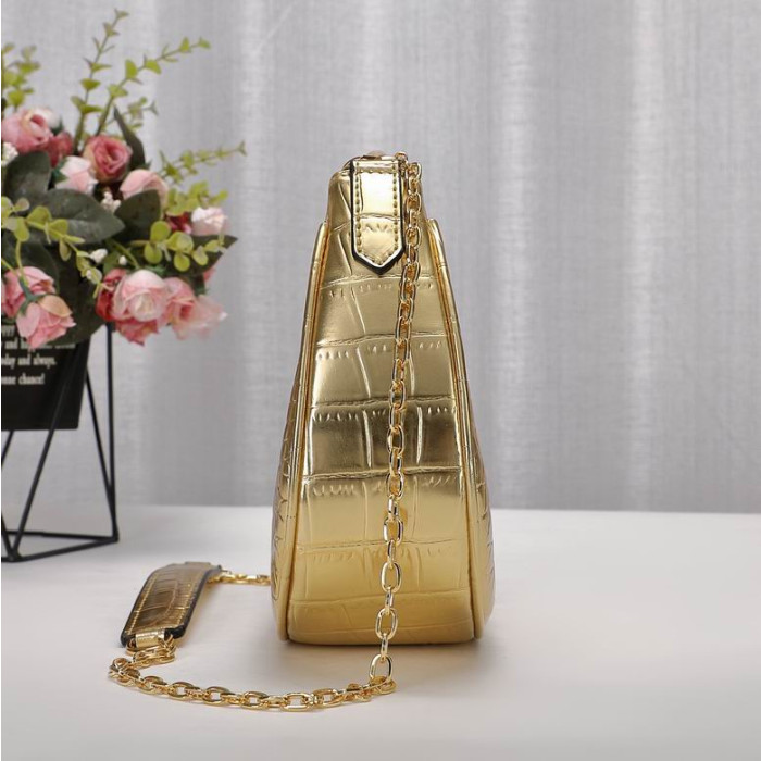 Tom Ford Dámske Mini Crocodile Vzor Taška Cez Rameno V Zlate