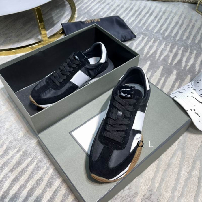 Tom Ford Semiš Ekologický Materiál James Teniska V Black/White