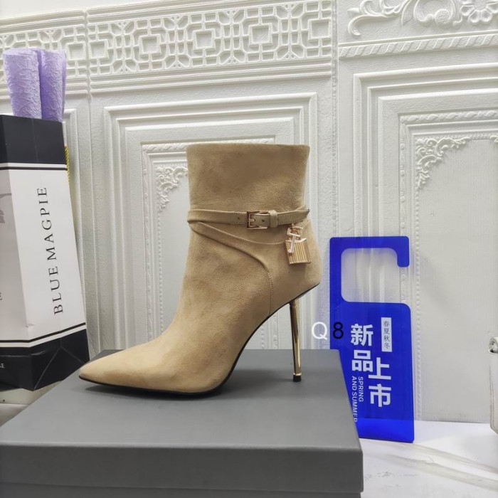 Tom Ford 10.5 cm Visiaci zámok Členková Topánka V Khaki