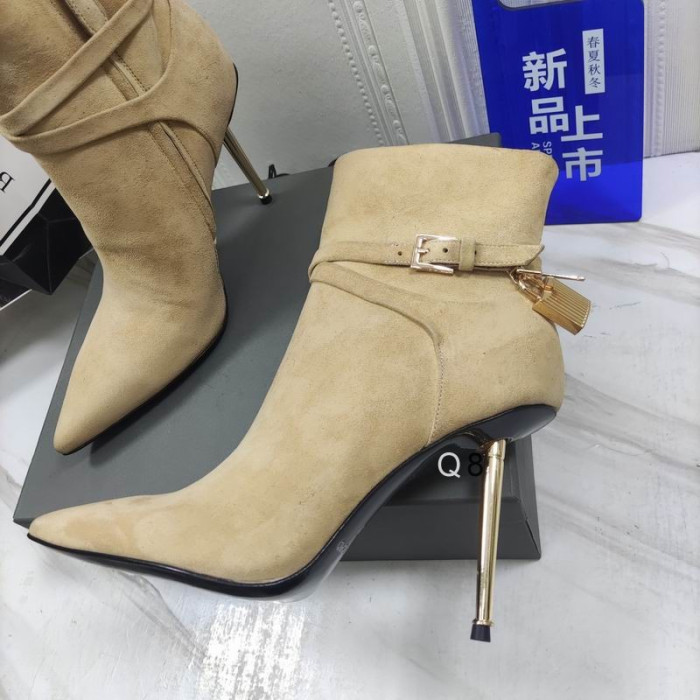 Tom Ford 10.5 cm Visiaci zámok Členková Topánka V Khaki