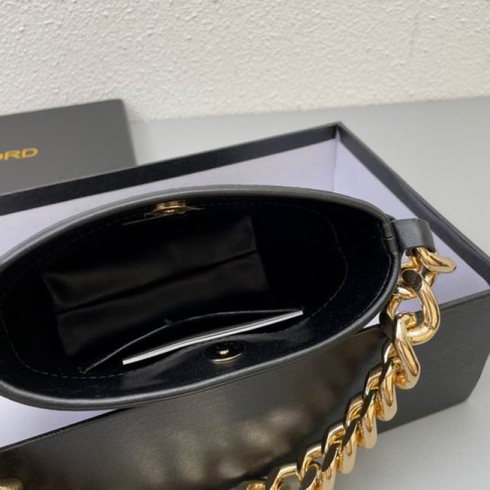 Tom Ford Hrubé Reťaze Krokodíla Vzor Podpazušia Taška V Čierno