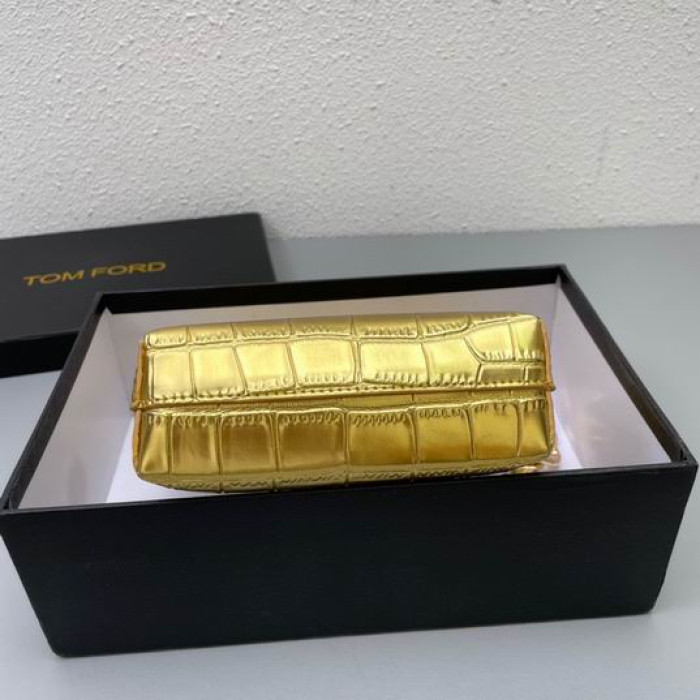 Tom Ford Hrubé Reťaze Krokodíla Vzor Podpazušia Taška V Žltej