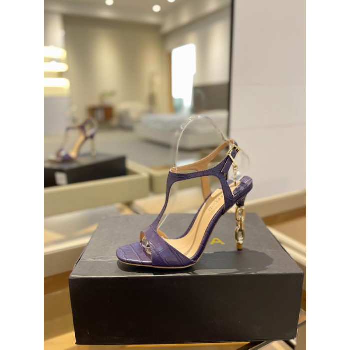 Tom Ford 10.5 cm Pečiatkou Krokodíla Zlata Reťazca Angelina Sandál V Fialová