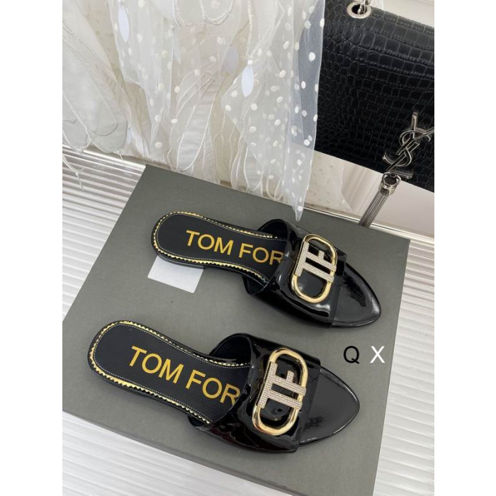 Tom Ford lakovanej Kože TF Logo Listov Čierna