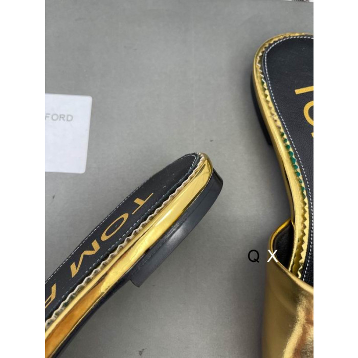 Tom Ford lakovanej Kože TF Logo List V Zlate