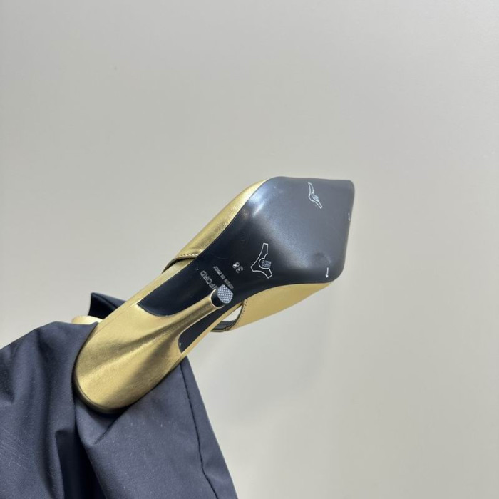 Tom Ford 10 cm Kožené Angelina Slingback V Žltej