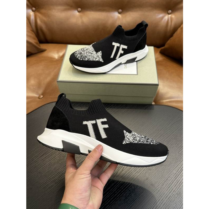 Tom Ford Oka Nízke Tenisky V Black/White