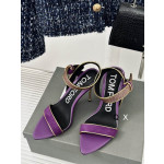 Tom Ford 10 cm Velvet Asymetrický Crystal Sandál V Purple07