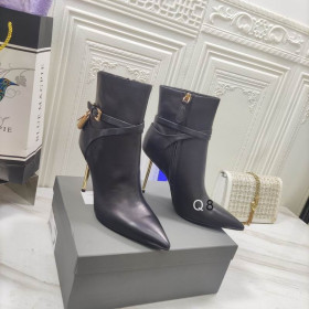 Tom Ford 10.5 cm Kožené Visiaci zámok Členková Topánka V Black