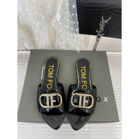 Tom Ford lakovanej Kože TF Logo Listov Čierna