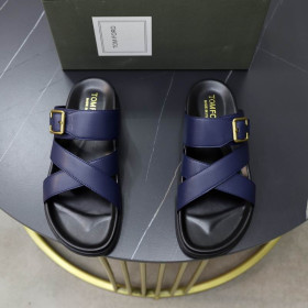 Tom Ford pánske Kožené Papuče V Modrej