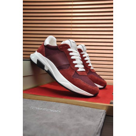 Tom Ford Tenisky Mužov Semišové Tenisky V Red