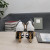 톰 포드 가죽 금속 체인의 지적 샌들에 흰색