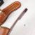 톰 포드 Leather TF 로고 평 슬라이드에서 브라운