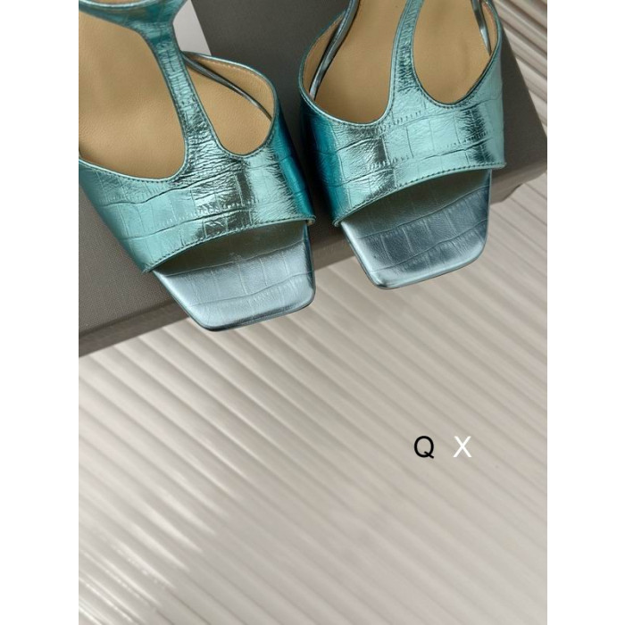 Sandale i To od Krokodilske Kože Tom Ford s metalnim Lancem Dužine 10,5 cm Plave Boje