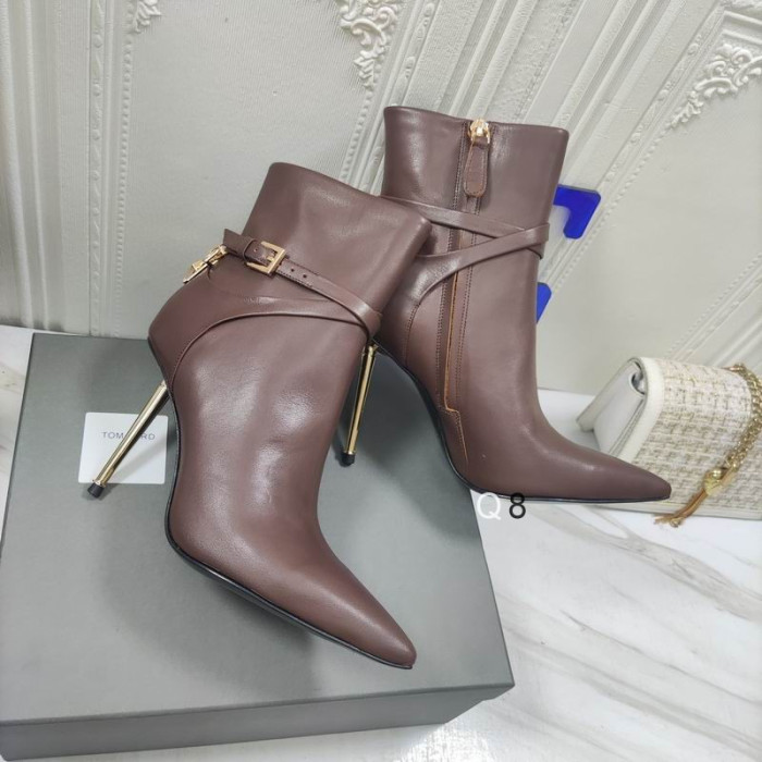 Ботильон Tom Ford s Kožnim Ključem dužine 10,5 cm, Smeđe Boje