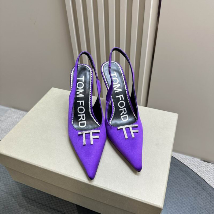 Tom Ford 10-сантиметровая Kožna Босоножка Angelina Ljubičaste Boje