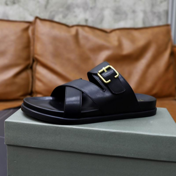Muške Kožne papuče Tom Ford Crne boje