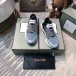 Tenisice Tom Ford od najlona mreže Jago s niskim krovom Sive boje 02