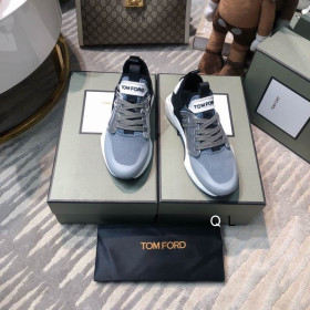 Tenisice Tom Ford od najlona mreže Jago s niskim krovom Sive boje 02