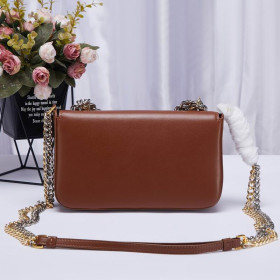 Kožna torba Preko ramena sa Zlatnim Srebrnim Lancem Tom Ford, Kožnu Torbu Smeđe Boje