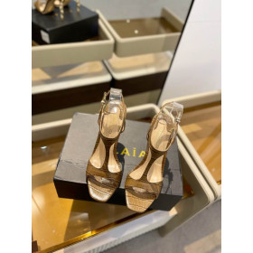 Tom Ford, Zlatni Lanac od Krokodilske kože s Reljefni 10,5 cm, Sandale i To Kaki