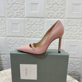 Tom Ford Kožne Cipele na Visoku Petu Sa Šiljatim Vrhom Dužina 10,5 cm Ružičaste Boje