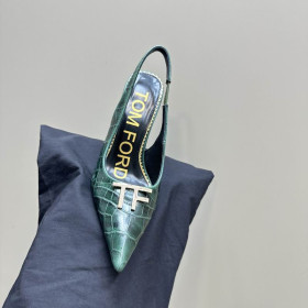 Босоножка Angelina Krokodilske Kože Tom Ford 10 cm Zelene Boje