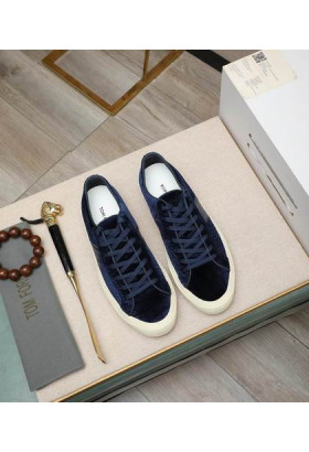 Niske tenisice Tom Ford Crocodile Cambridge čipka-up Tamno plave boje
