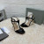 Sandale i To na Metalnom Lancu Tom Ford od zmijske Reljefni 10,5 cm, Crne Boje